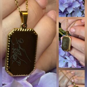 Necklace,mother with children hands