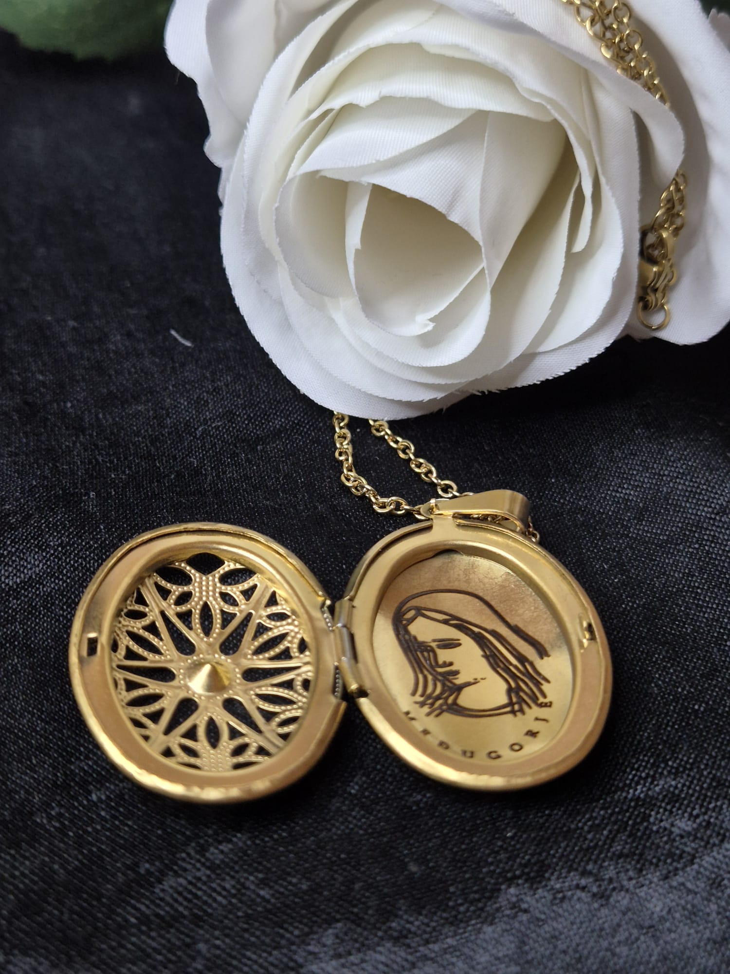 Necklace,Virgin Mary Međugorje with filigree work - Image 3